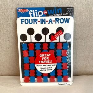 Melissa & Doug NEW Four In A Row Wooden Game